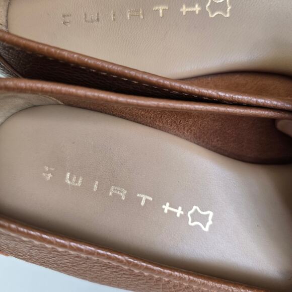 Wirth Gambi Leather Ballet Flats Women's 10.5 Camel Casual Comfort Minimalist - Picture 6 of 8